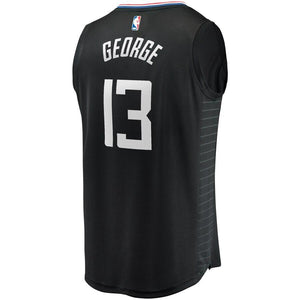 Paul George LA Clippers Fanatics Branded Fast Break Replica Jersey Black - Statement Edition