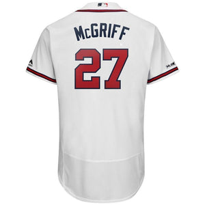 Fred McGriff Atlanta Braves Majestic Home Collection Flex Base Player Jersey – White