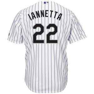 Chris Iannetta Colorado Rockies Majestic Home Cool Base Player Jersey – White