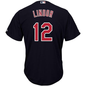 Francisco Lindor Cleveland Indians Majestic Home Big & Tall Cool Base Player Jersey - White