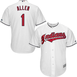 Greg Allen Cleveland Indians Majestic Home Official Cool Base Player Jersey - White