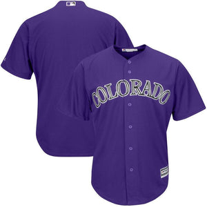 Colorado Rockies Majestic Alternate Official Cool Base Team Replica Jersey - Purple/White