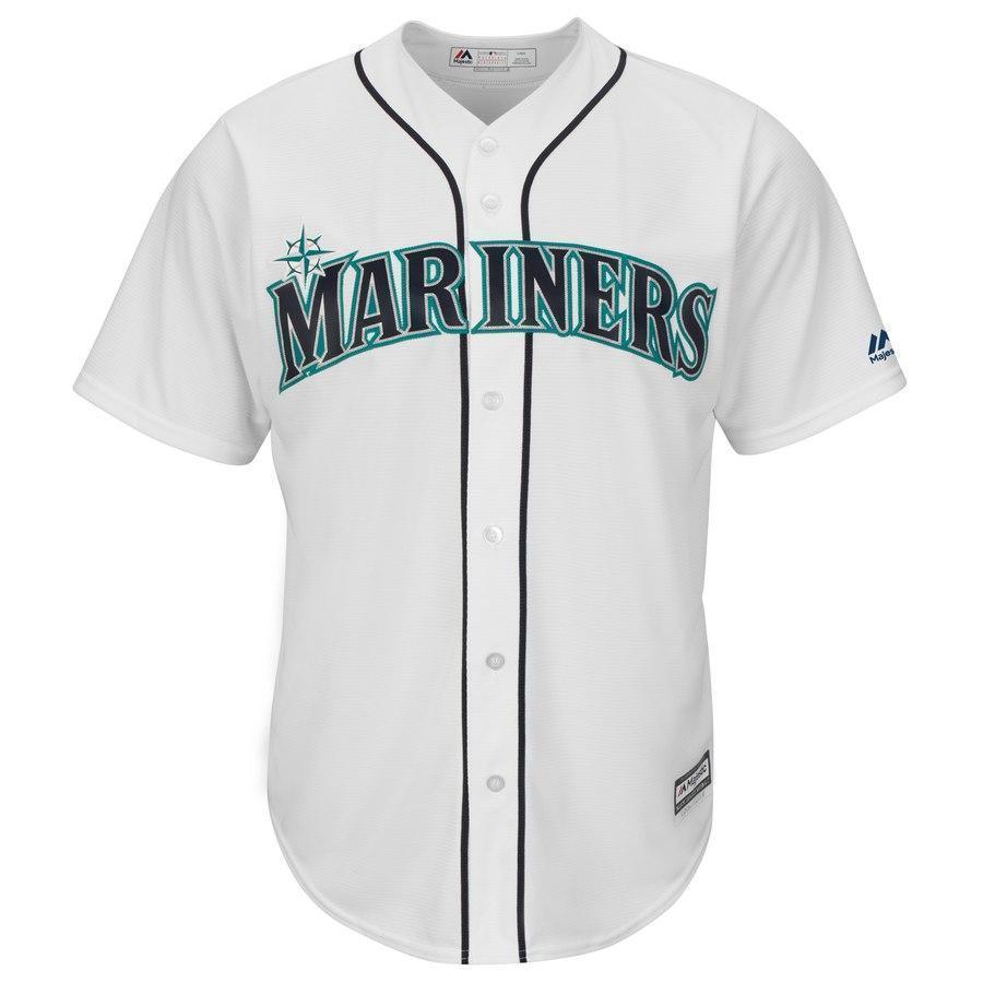 Dan Vogelbach Seattle Mariners Majestic Home Cool Base Player Jersey - White