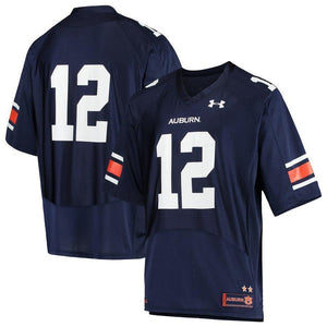 Auburn Tigers Under Armour #12 Perf Football Jersey – Navy