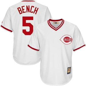 Johnny Bench Cincinnati Reds Majestic Big & Tall Cooperstown Cool Base Player Jersey - White