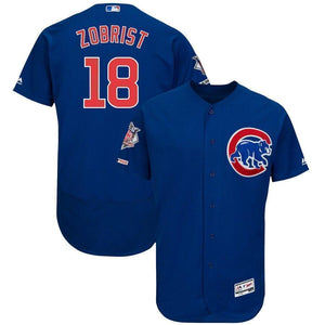 Ben Zobrist Chicago Cubs Majestic Road Flex Base Collection Player Jersey – Gray/White