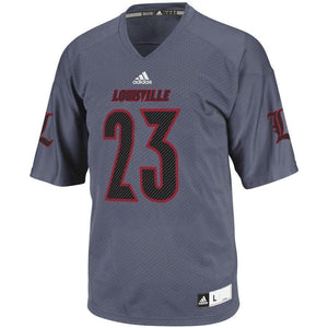 #23 Louisville Cardinals adidas Replica Football Jersey - Black