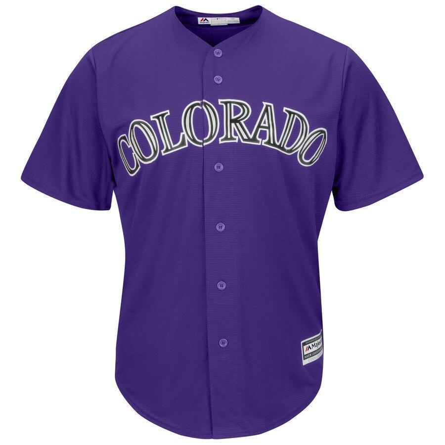 Colorado Rockies Majestic Alternate Official Cool Base Team Replica Jersey - Purple/White