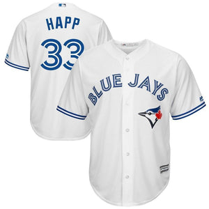 JA Happ Toronto Blue Jays Majestic Home Cool Base Player Jersey - White