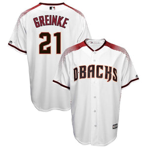 Zack Greinke Arizona Diamondbacks Majestic Official Cool Base Player Jersey - White/Sedona Red