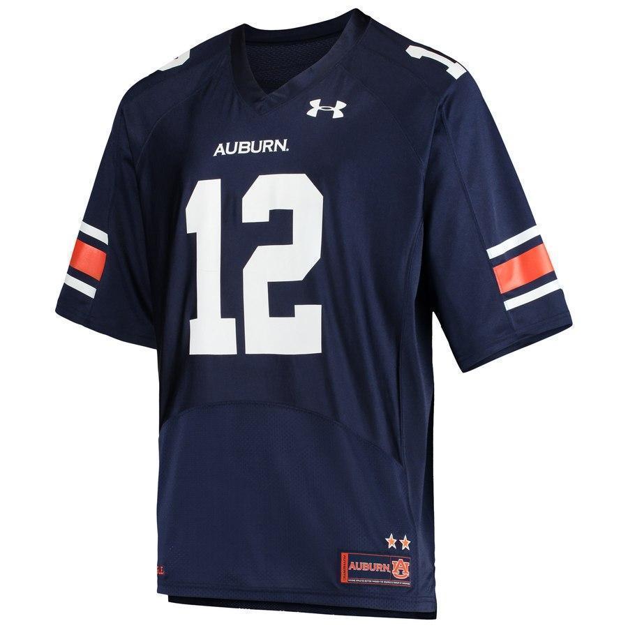 Auburn Tigers Under Armour #12 Perf Football Jersey – Navy