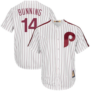 Jim Bunning Philadelphia Phillies Majestic Cooperstown  Jersey – White