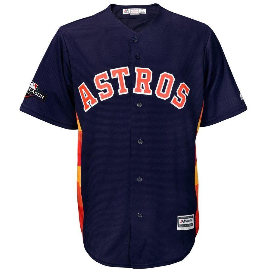 Justin Verlander Houston Astros Majestic 2019 Postseason Official Cool Base Player Jersey - Navy