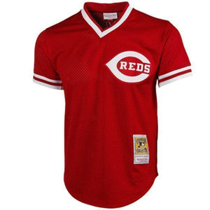 Johnny Bench Cincinnati Reds Mitchell & Ness 1983 Copperstown Collection Mesh Batting Practice Jersey - Red