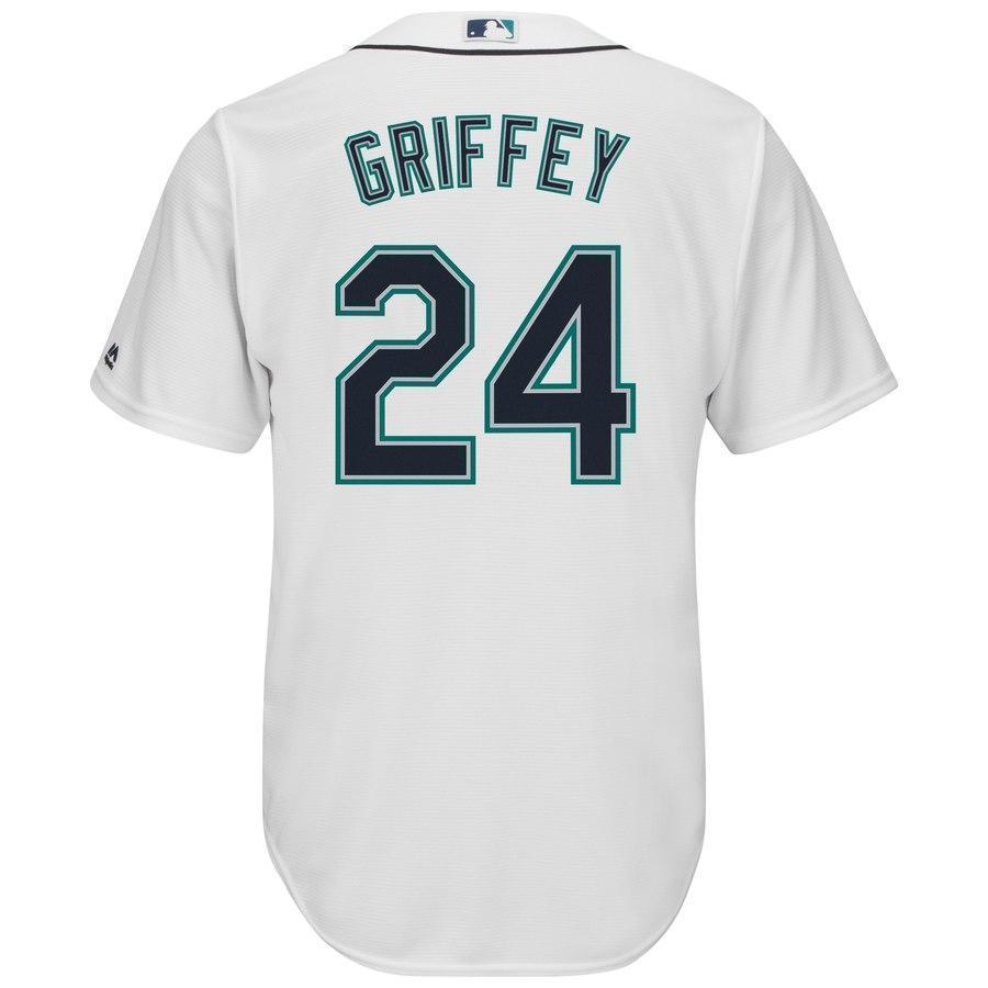 Ken Griffey Jr. Seattle Mariners Majestic Cool Base Player Jersey - White