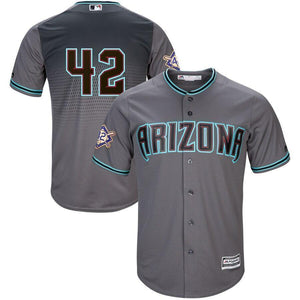 Arizona Diamondbacks Majestic 2019 Jackie Robinson Day Official Cool Base Jersey – Gray