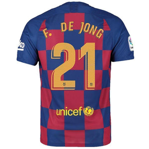 Frenkie de Jong Barcelona Home Soccer Jersey 2019-20 - Royal