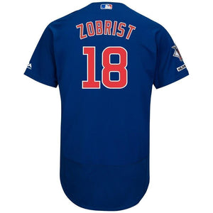 Ben Zobrist Chicago Cubs Majestic Road Flex Base Collection Player Jersey – Gray/White