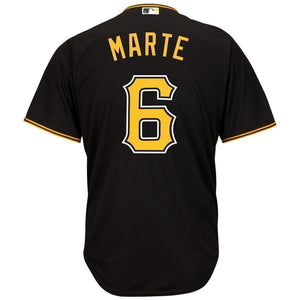 Starling Marte Pittsburgh Pirates Majestic Alternate  Jersey - Black/White