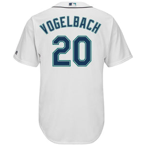 Dan Vogelbach Seattle Mariners Majestic Home Cool Base Player Jersey - White