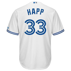 JA Happ Toronto Blue Jays Majestic Home Cool Base Player Jersey - White