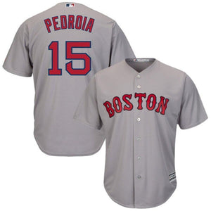 Dustin Pedroia Boston Red Sox Majestic Cool Base Player Jersey - Gray