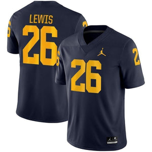 Jourdan Lewis Michigan Wolverines Jordan Brand Game Jersey – Navy