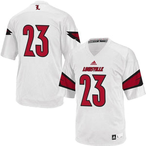 #23 Louisville Cardinals adidas Replica Football Jersey - White