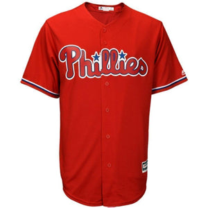 Scott Kingery Philadelphia Phillies Majestic Official Cool Base Player Jersey – White/Red