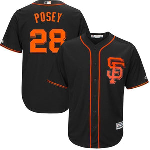 Buster Posey San Francisco Giants Majestic Big & Tall Alternate Cool Base Replica Player Jersey - Black