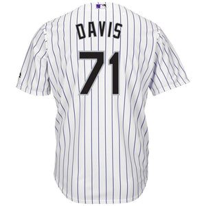 Wade Davis Colorado Rockies Majestic Home Cool Base Player Jersey - White