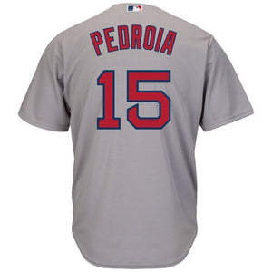 Dustin Pedroia Boston Red Sox Majestic Cool Base Player Jersey - Gray