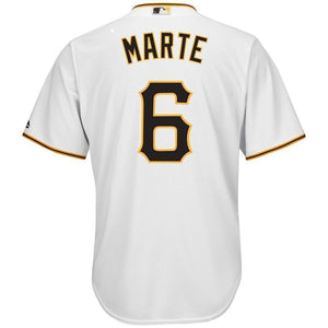 Starling Marte Pittsburgh Pirates Majestic Alternate  Jersey - Black/White