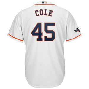 Gerrit Cole Houston Astros Majestic 2019 Postseason Official Cool Base Player Jersey - White