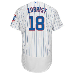 Ben Zobrist Chicago Cubs Majestic Home Flex Base Collection Player Jersey - White