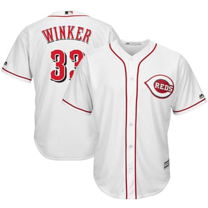 Jesse Winker Cincinnati Reds Majestic Home Cool Base Player Jersey - White