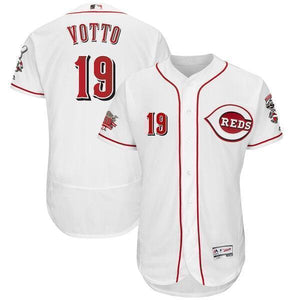 Joey Votto Cincinnati Reds Majestic Home Flex Base Player Jersey – White