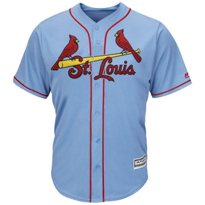 Harrison Bader St. Louis Cardinals Majestic Alternate Official Cool Base Jersey - Light Blue/White