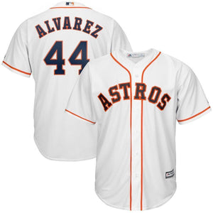 Yordan Alvarez Houston Astros Majestic Home Official Cool Base Player Jersey - White