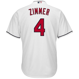 Bradley Zimmer Cleveland Indians Majestic Home Cool Base Jersey - White