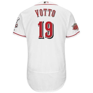 Joey Votto Cincinnati Reds Majestic Home Flex Base Player Jersey – White