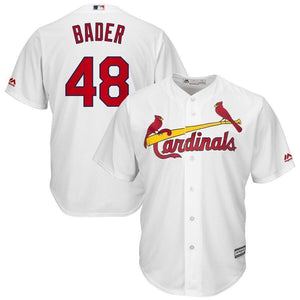 Harrison Bader St. Louis Cardinals Majestic Alternate Official Cool Base Jersey - Light Blue/White