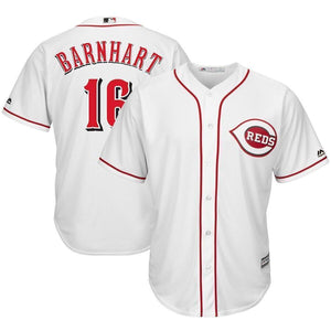 Tucker Barnhart Cincinnati Reds Majestic Home Cool Base Player Jersey - White