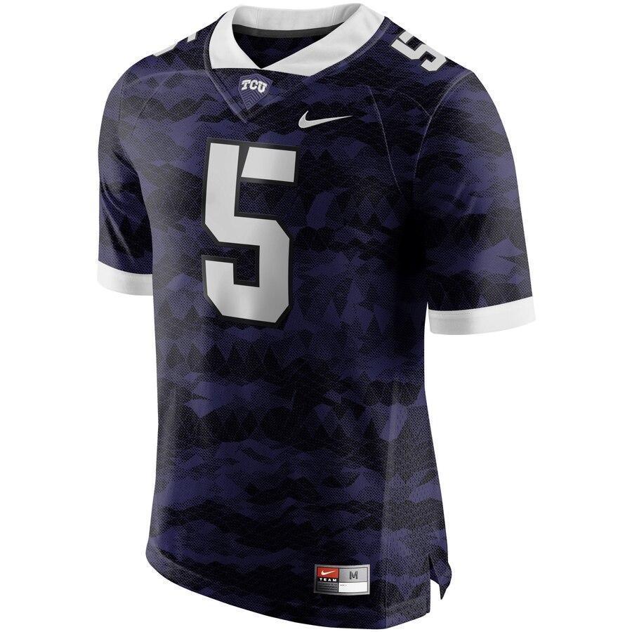 TCU Horned Frogs Nike #5 Limited Football Jersey - Purple