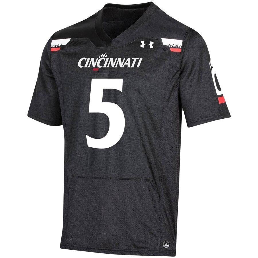 #5 Cincinnati Bearcats Under Armour Premier Football Jersey - Black