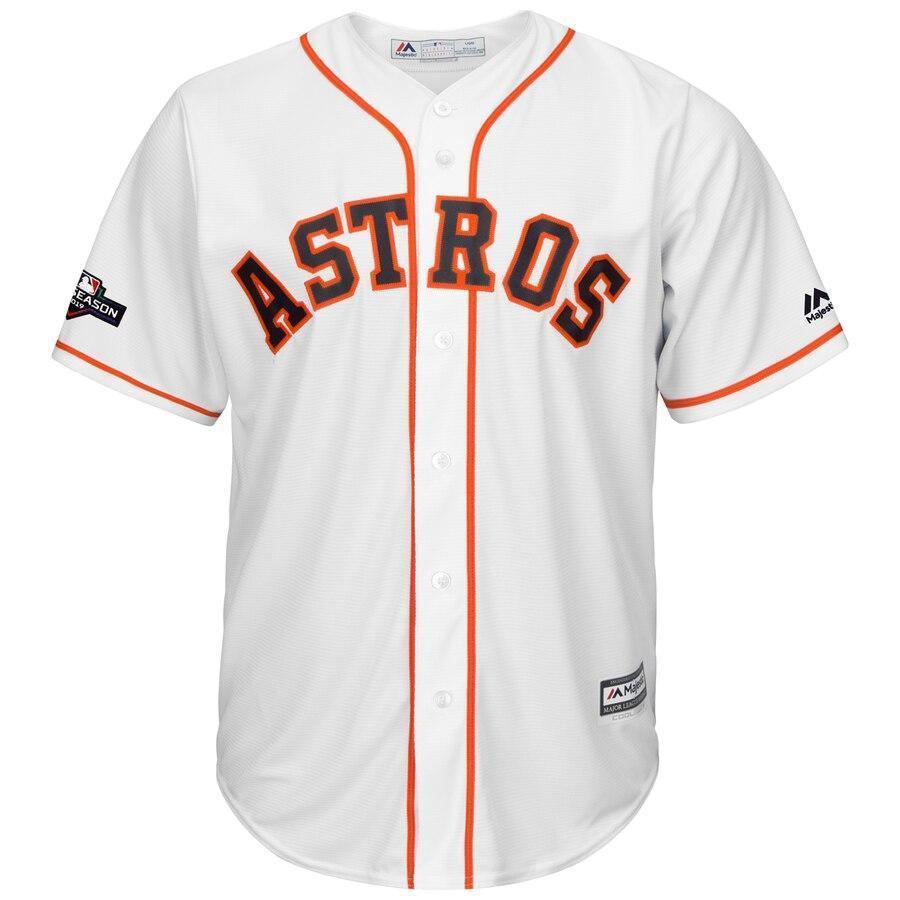 Justin Verlander Houston Astros Majestic 2019 Postseason Official Cool Base Player Jersey - White