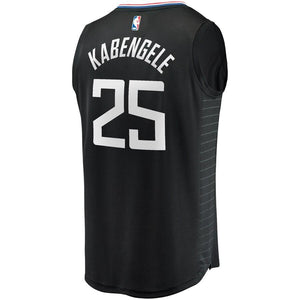 Mfiondu Kabengele LA Clippers Fanatics Branded Fast Break Replica Jersey Black - Statement Edition