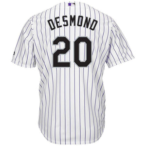 Ian Desmond Colorado Rockies Majestic Home Official Cool Base Player Jersey - White/Purple