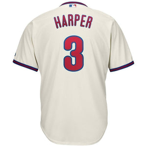 Bryce Harper Philadelphia Phillies Majestic Alternate Official Cool Base Player Jersey - Cream