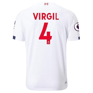 Virgil Van Dijk Liverpool New Balance Away Soccer Jersey 2019-20 – White